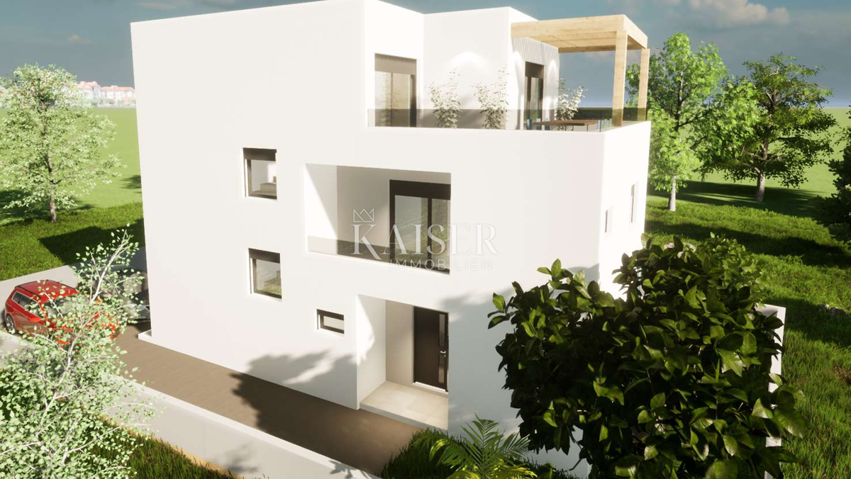 Srima, Vodice - Moderna casa a tre piani (S1) con vista mare