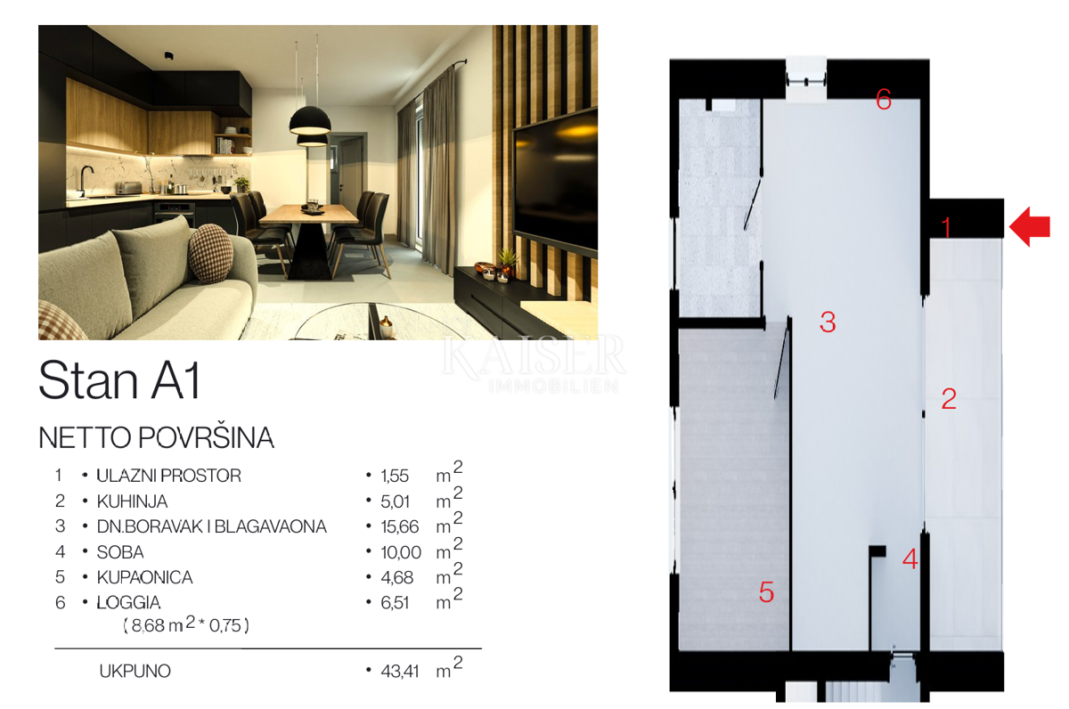 Appartamento Rogoznica, 1m2