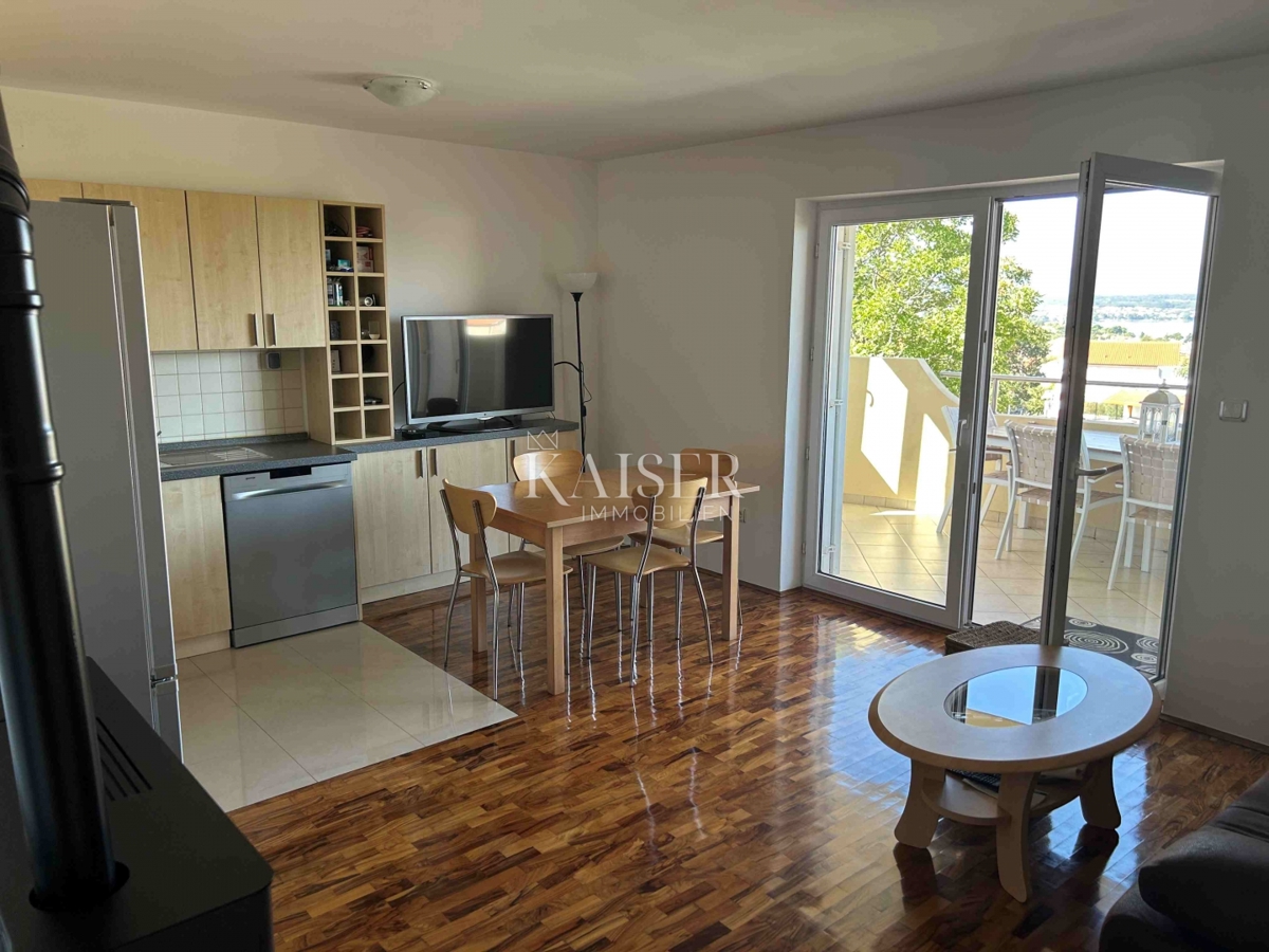 Krk, Malinska, appartamento con vista mare 