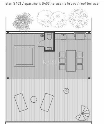 Jesenice, Dugi rat - Attico esclusivo con terrazza sul tetto S403 con vista panoramica, prima fila al mare