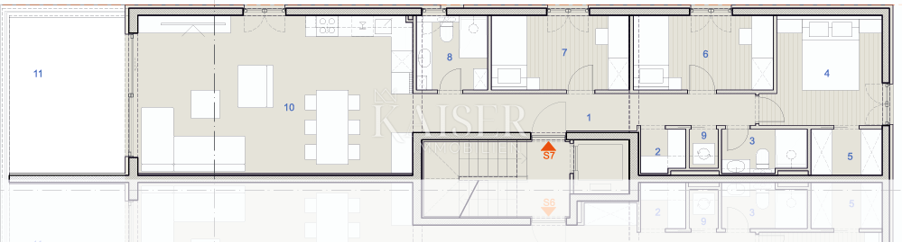 Kaštel Sućurac, Spalato - Spazioso appartamento S7 con tre camere da letto e vista mare, prima fila al mare