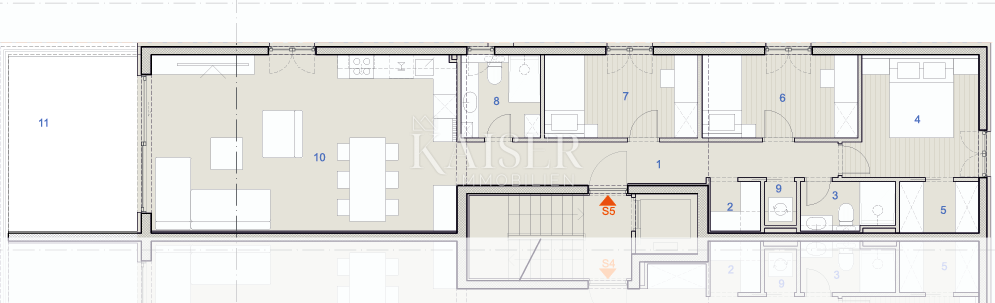 Kaštel Sućurac, Spalato - Spazioso appartamento S5 con tre camere da letto e vista mare, prima fila al mare