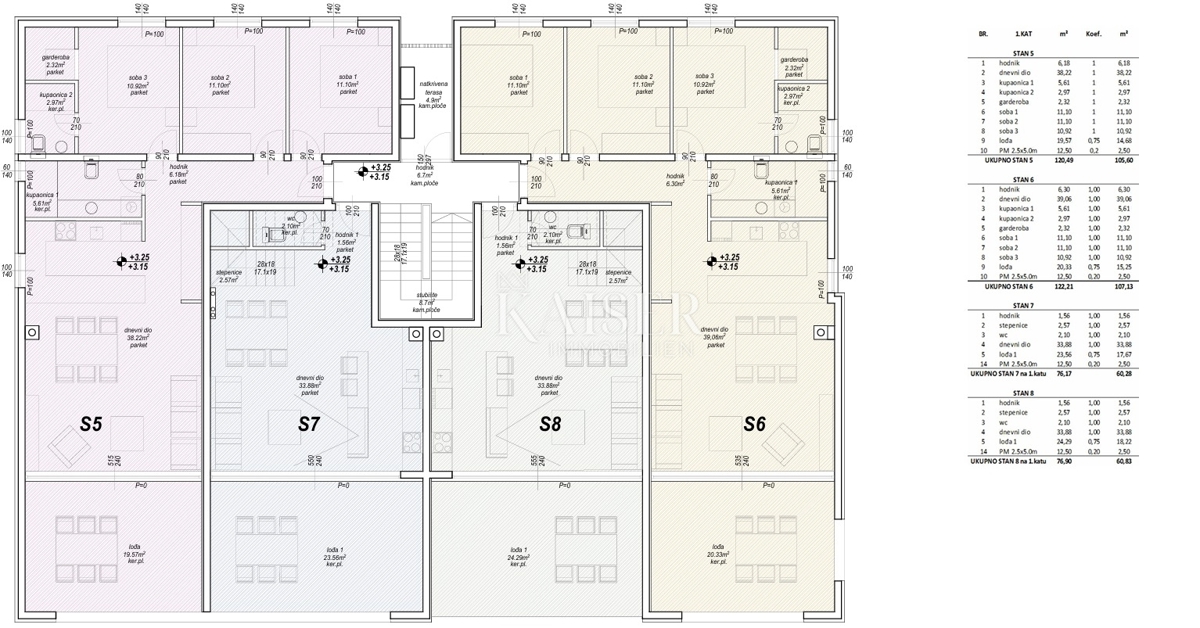 Appartamento Privlaka, 105,60m2