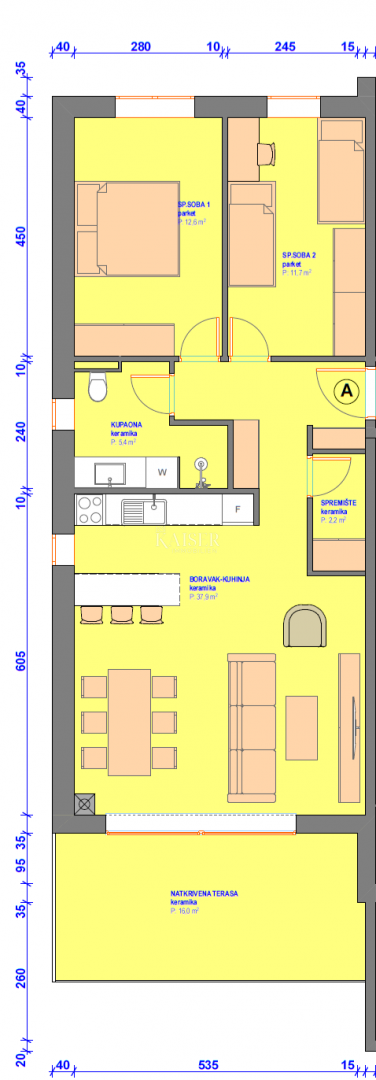 Istria, Umago, dintorni - appartamento in un nuovo edificio, 86m2, 300m dal mare, piano terra