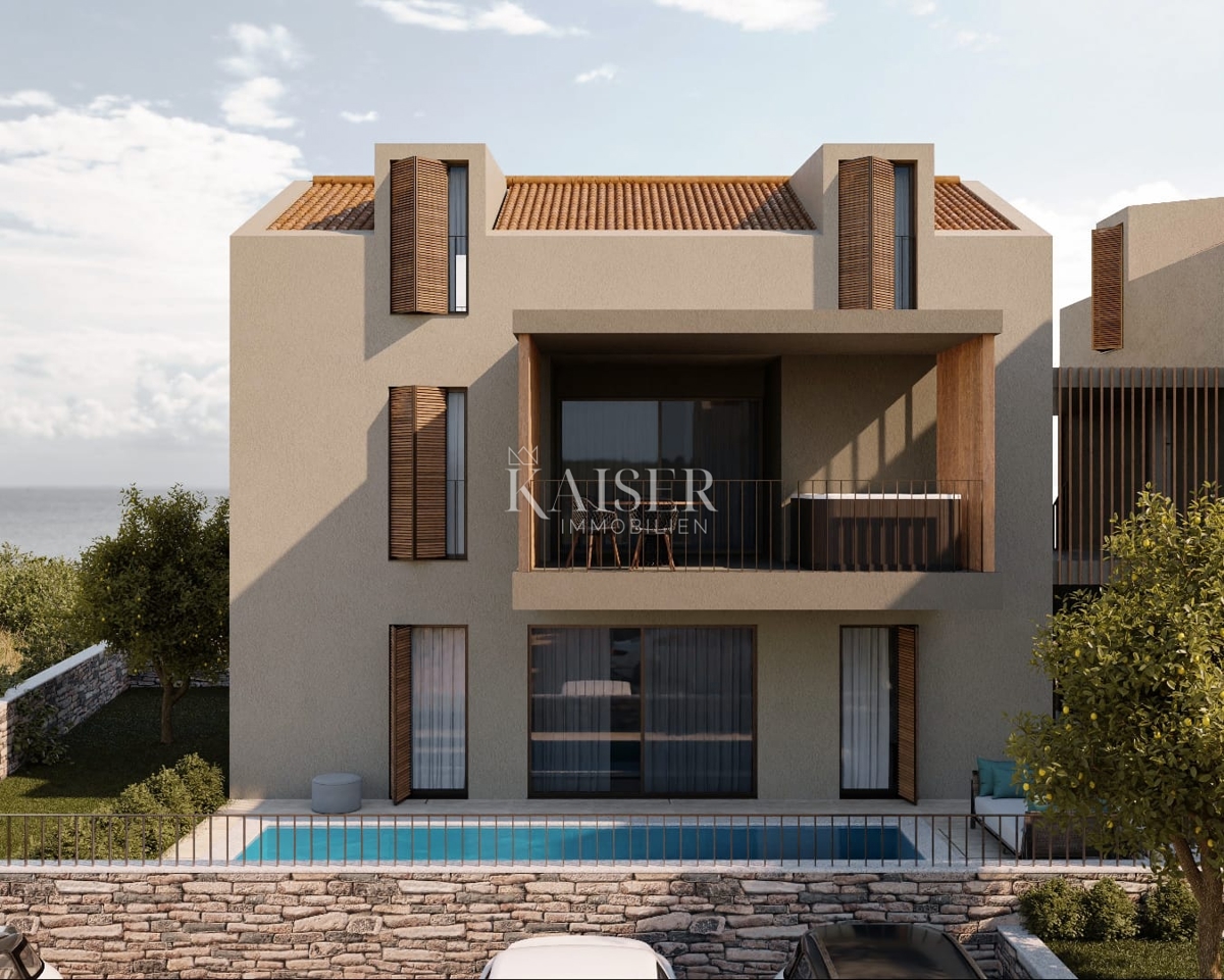 Istria - Visignano, terreno edificabile con progetto per appartamenti, vista mare