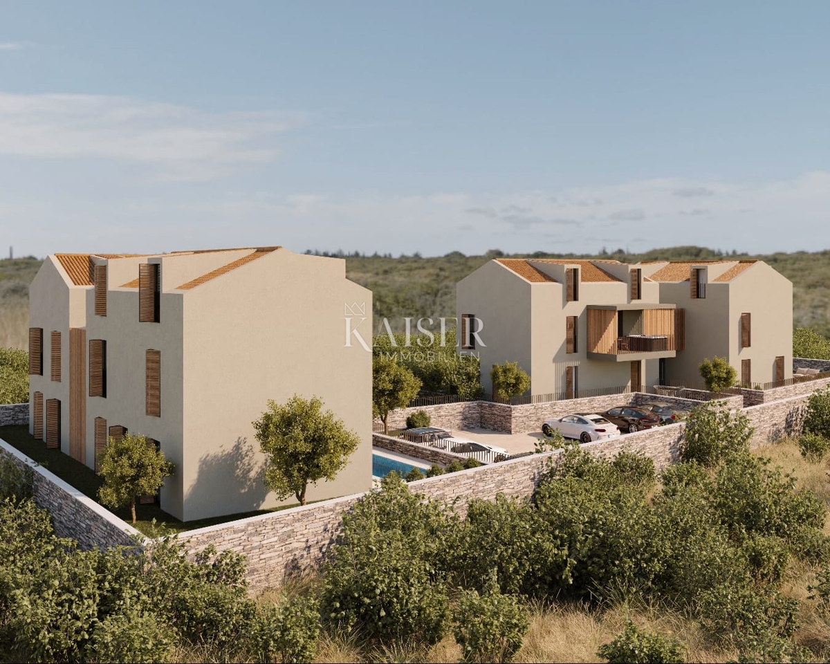 Istria - Visignano, terreno edificabile con progetto per appartamenti, vista mare