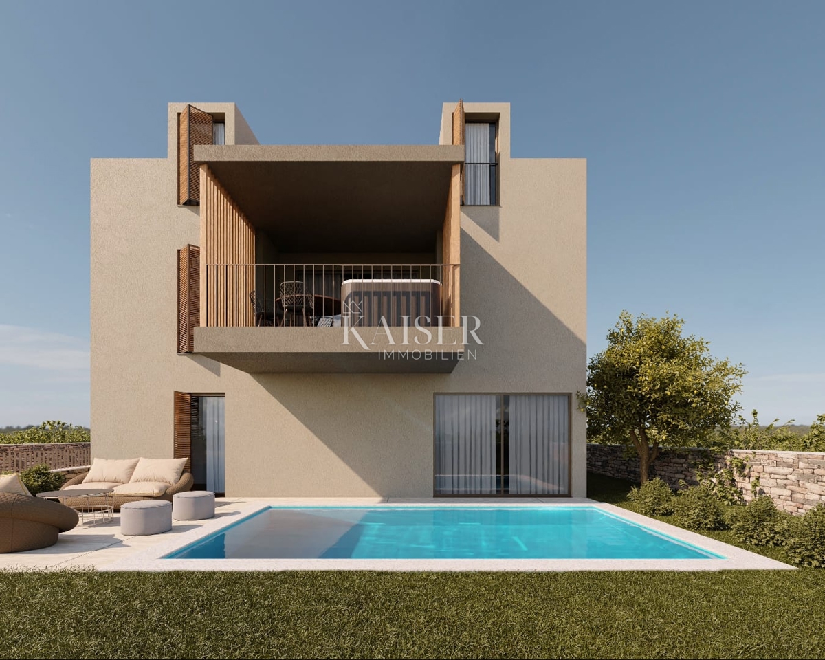 Istria - Visignano, terreno edificabile con progetto per appartamenti, vista mare