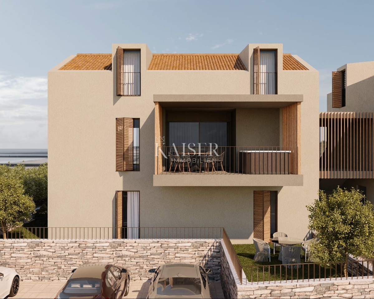 Istria - Visignano, terreno edificabile con progetto per appartamenti, vista mare