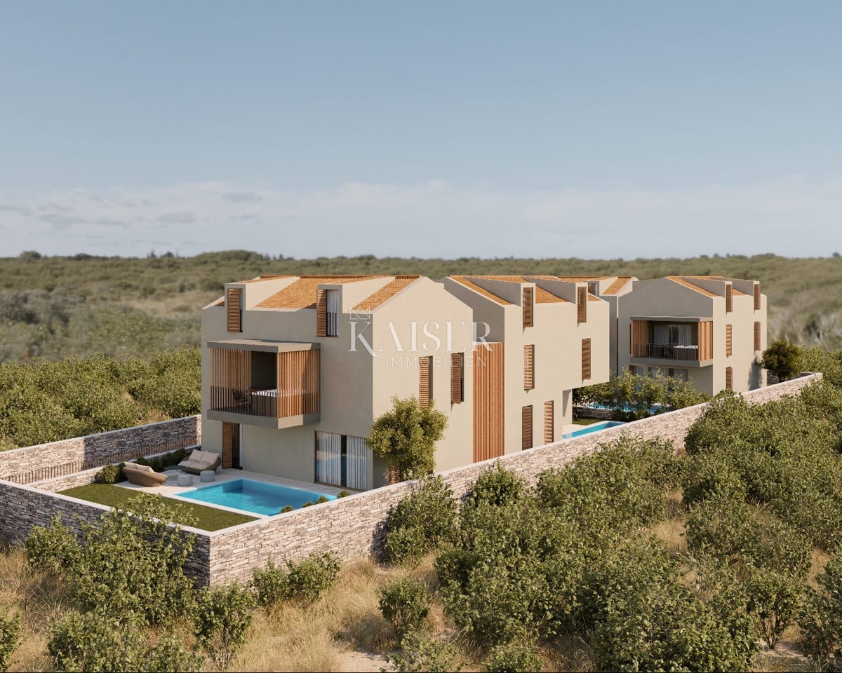 Istria - Visignano, terreno edificabile con progetto per appartamenti, vista mare