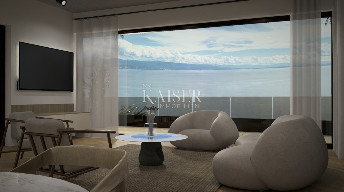 Attico esclusivo a Ičići - vivere nel cuore dell'eleganza mediterranea con vista sul mare