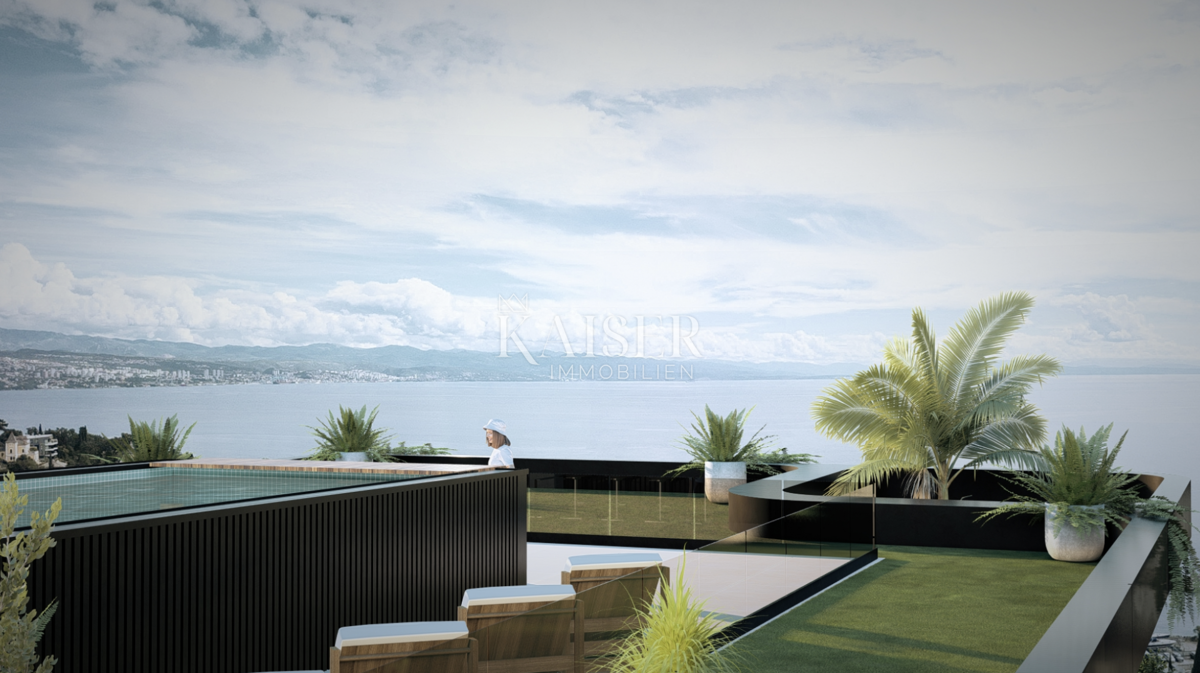 Attico esclusivo a Ičići - vivere nel cuore dell'eleganza mediterranea con vista sul mare