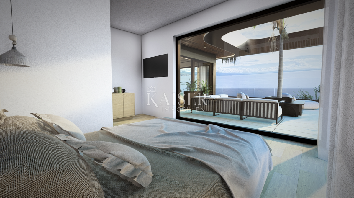 Attico esclusivo a Ičići - vivere nel cuore dell'eleganza mediterranea con vista sul mare