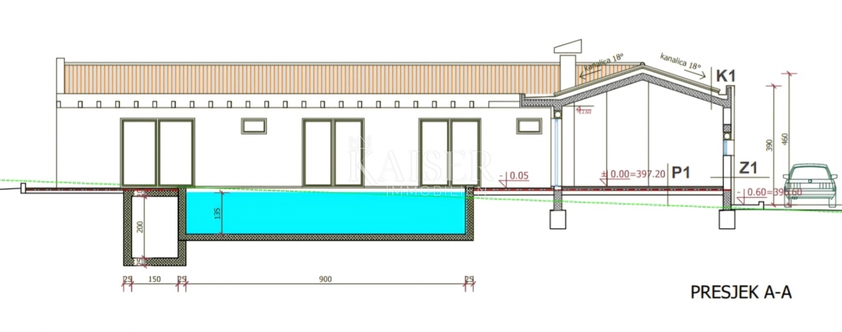 Istria, Žminj - casa a un piano con piscina