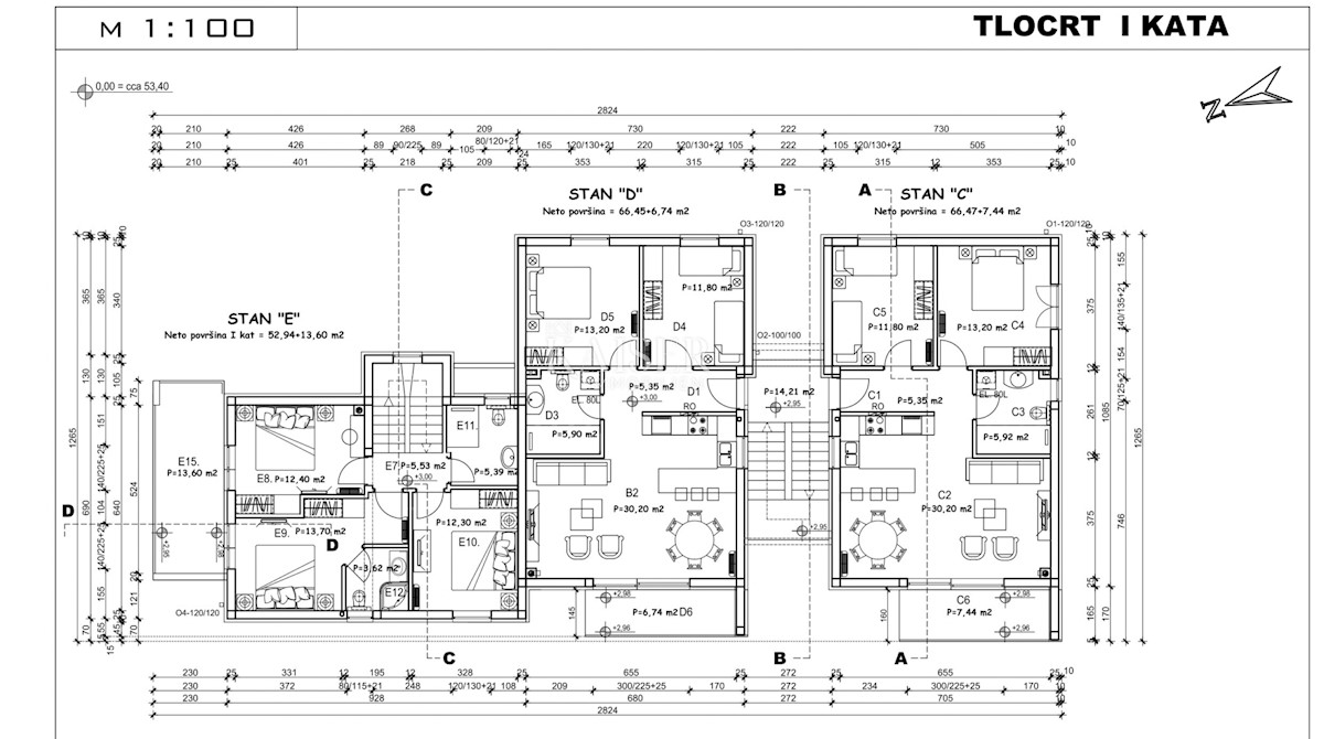 Istria - Parenzo, appartamento in un nuovo edificio, 72 m2