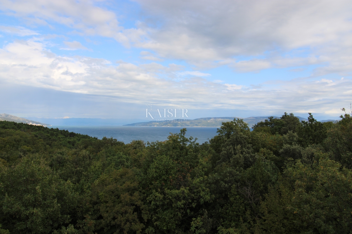 Istra, Rabac - terreno con vista impressionante, 1.015 m2