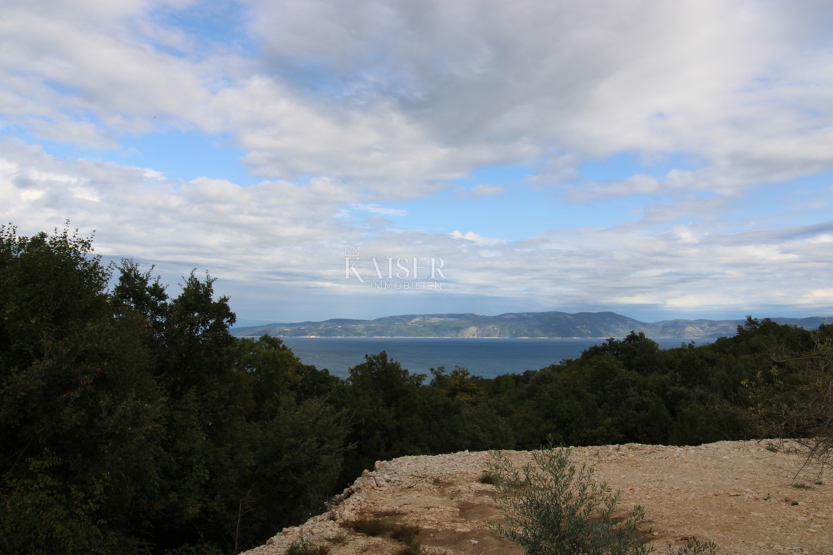 Istra, Rabac - terreno con vista impressionante, 1.015 m2