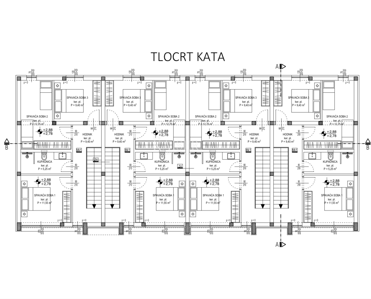 Appartamento Privlaka, 108m2