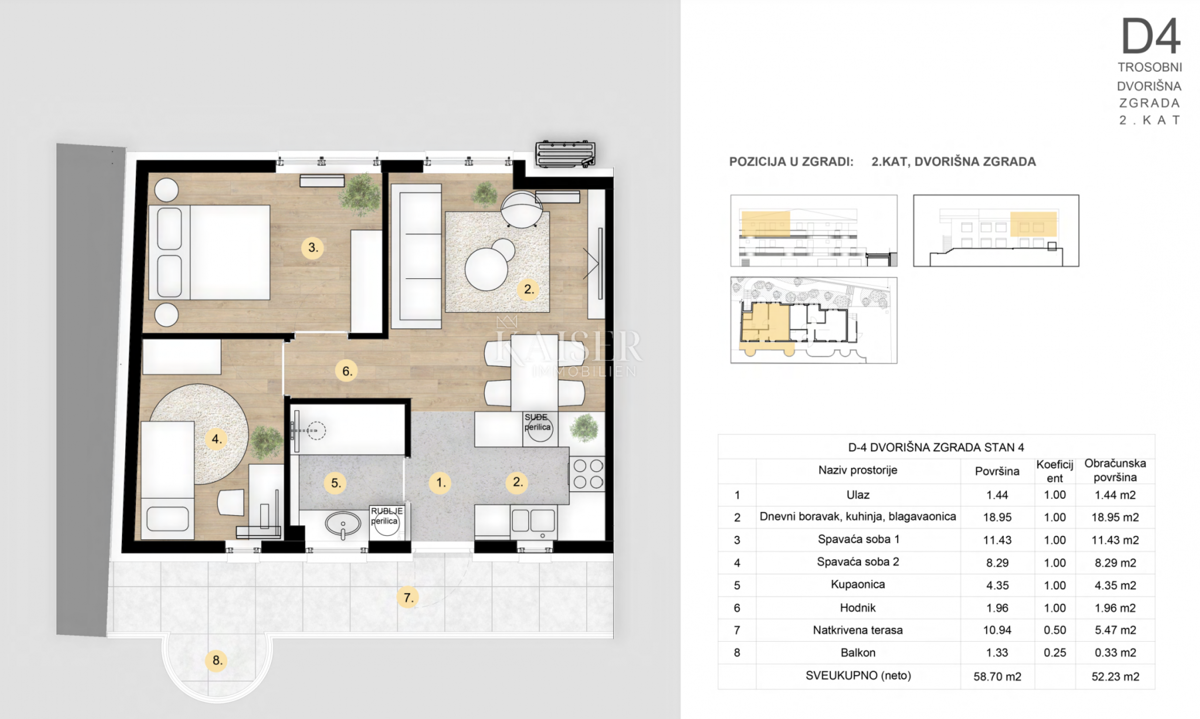 Appartamento Crikvenica, 52,23m2