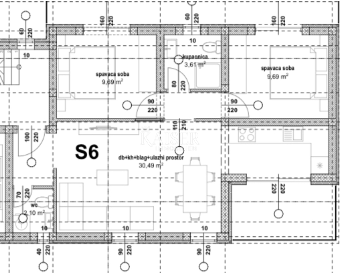 Zara, Privlaka appartamento di nuova costruzione vicino al mare (200m)