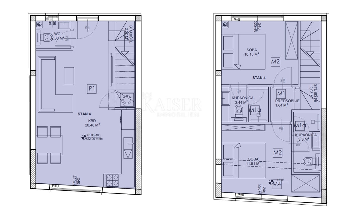 Appartamento Sveti Petar na Moru, Sveti Filip I Jakov, 69,75m2