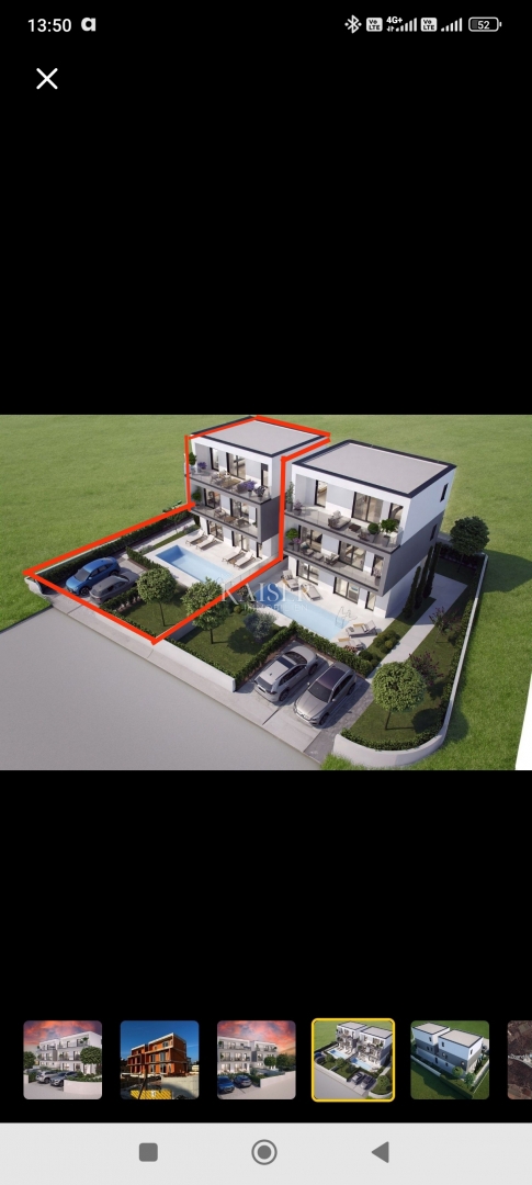 Istria, Parenzo, casa con piscina e vista mare