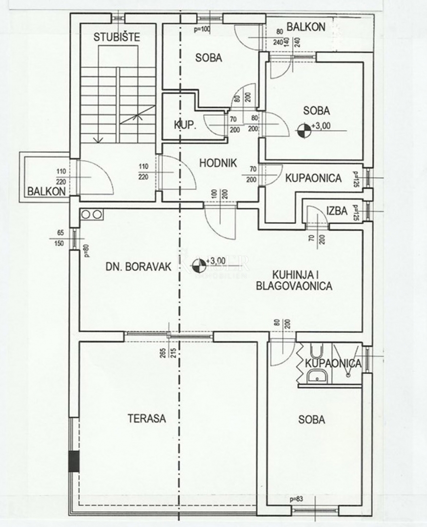Krk, appartamento 100 m2 direttamente sul mare