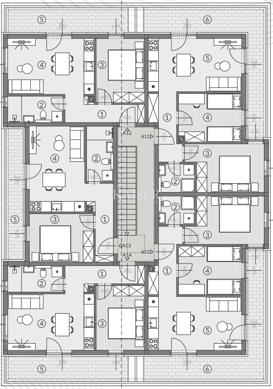 Istria, Pola - moderno appartamento con una camera da letto di 45 m2 con parcheggio 