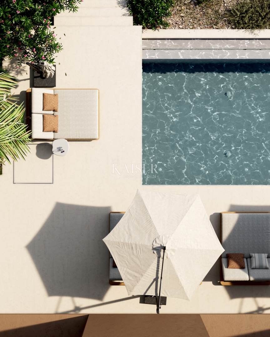 Istria, Labin -Trget - nuovo edificio con piscina, 181 m2