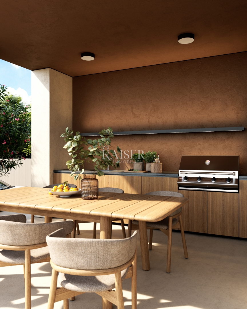 Istria, Labin -Trget - nuovo edificio con piscina, 181 m2