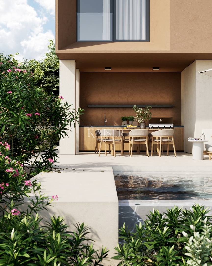 Istria, Labin -Trget - nuovo edificio con piscina, 181 m2