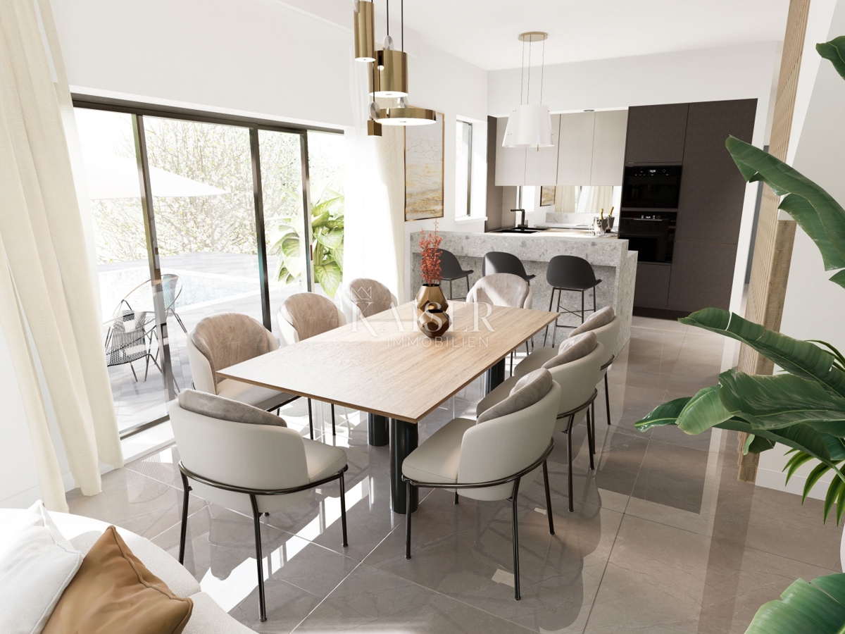 Istria, Trget - nuovo edificio con piscina, 181 m2