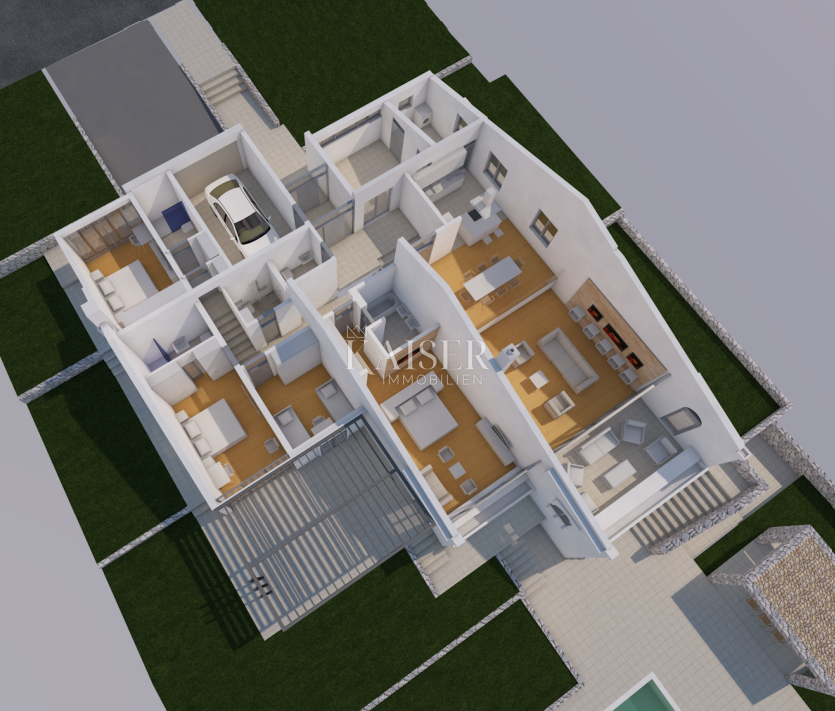 Casa, Njivice, isola di Krk, prima fila al mare