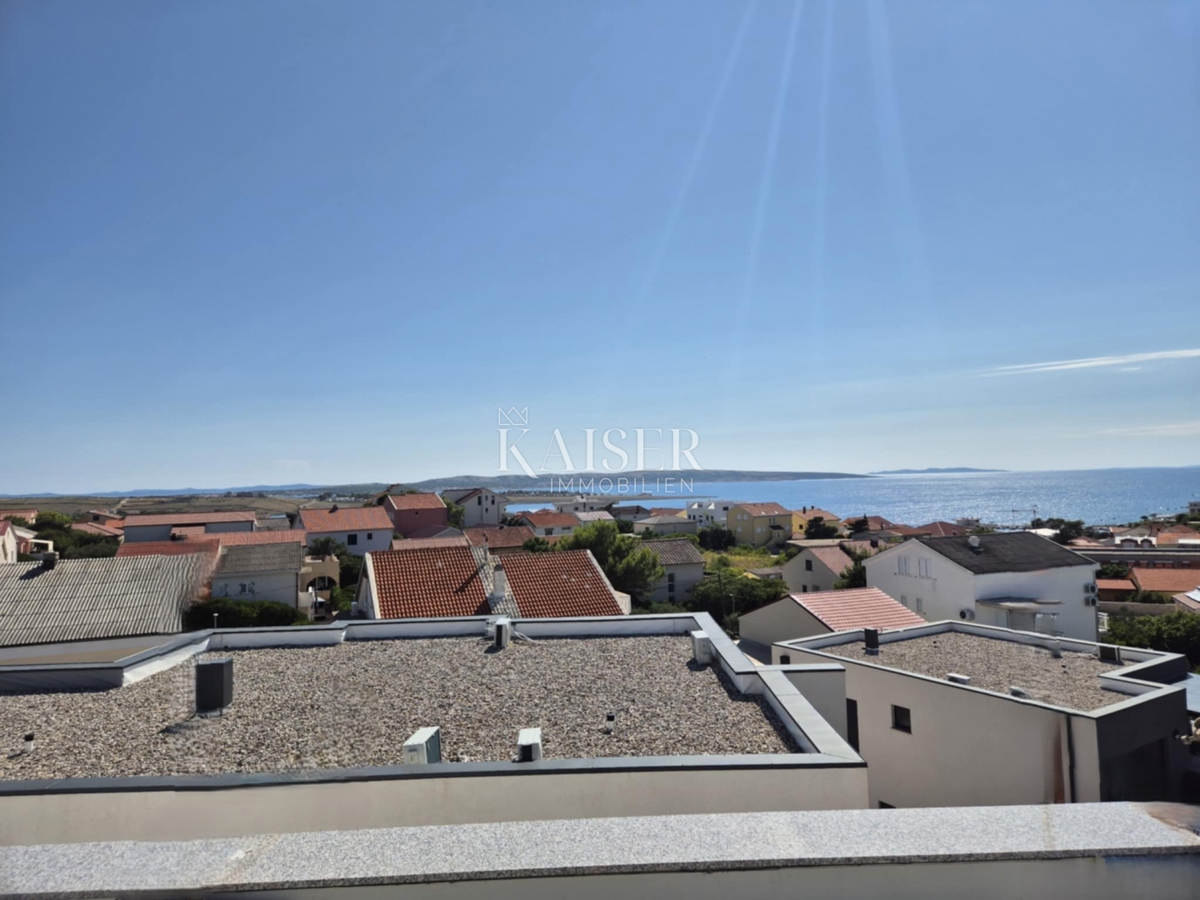 Povljana, Pag - Appartamento con terrazza sul tetto e vista mare