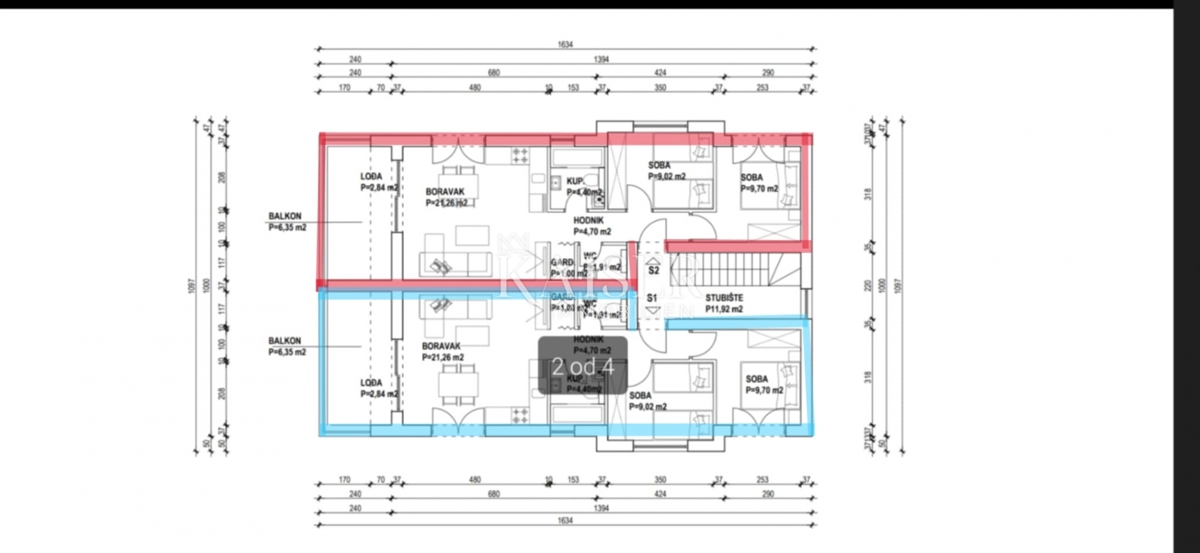 Povljana, Pag - Appartamento con terrazza sul tetto e vista mare