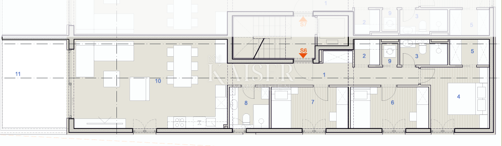 Kaštel Sućurac, Spalato - Lussuoso appartamento S6 con tre camere da letto e vista mare, prima fila al mare