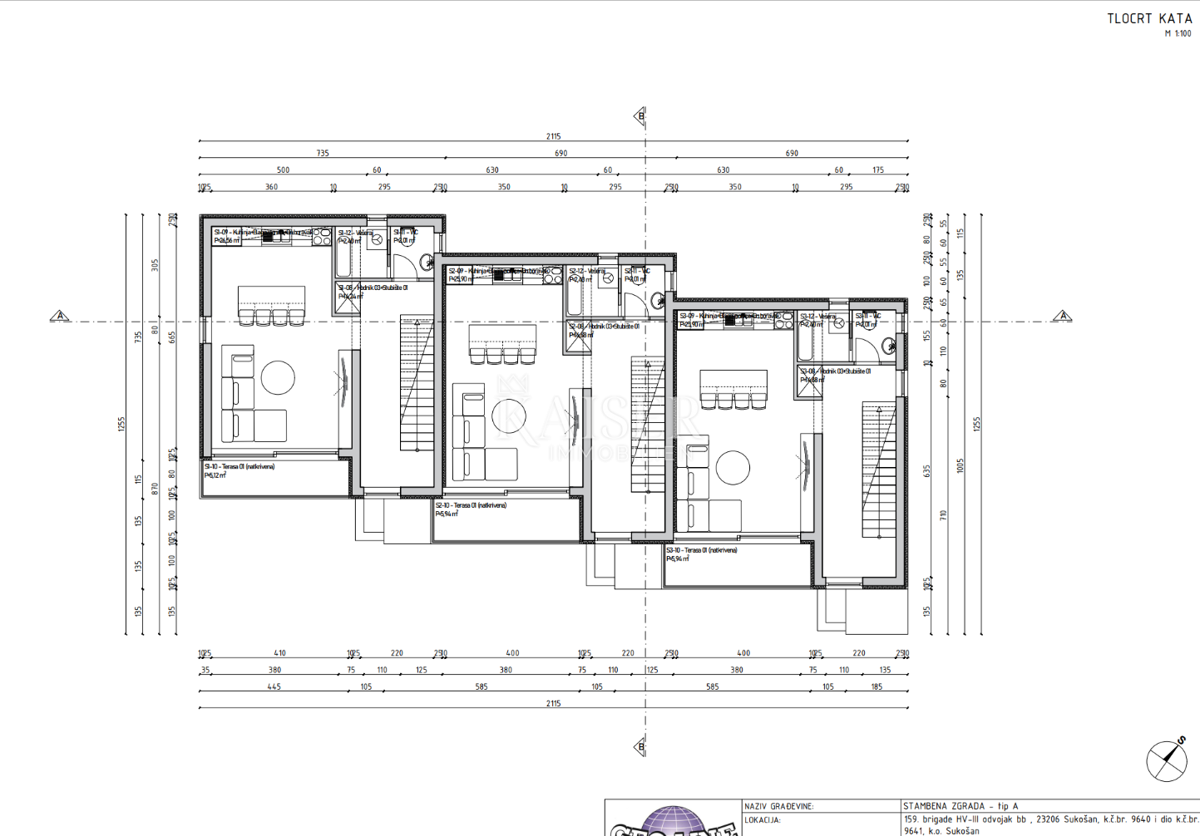 Sukošan, Zara - Moderna villa bifamiliare con terrazza sul tetto