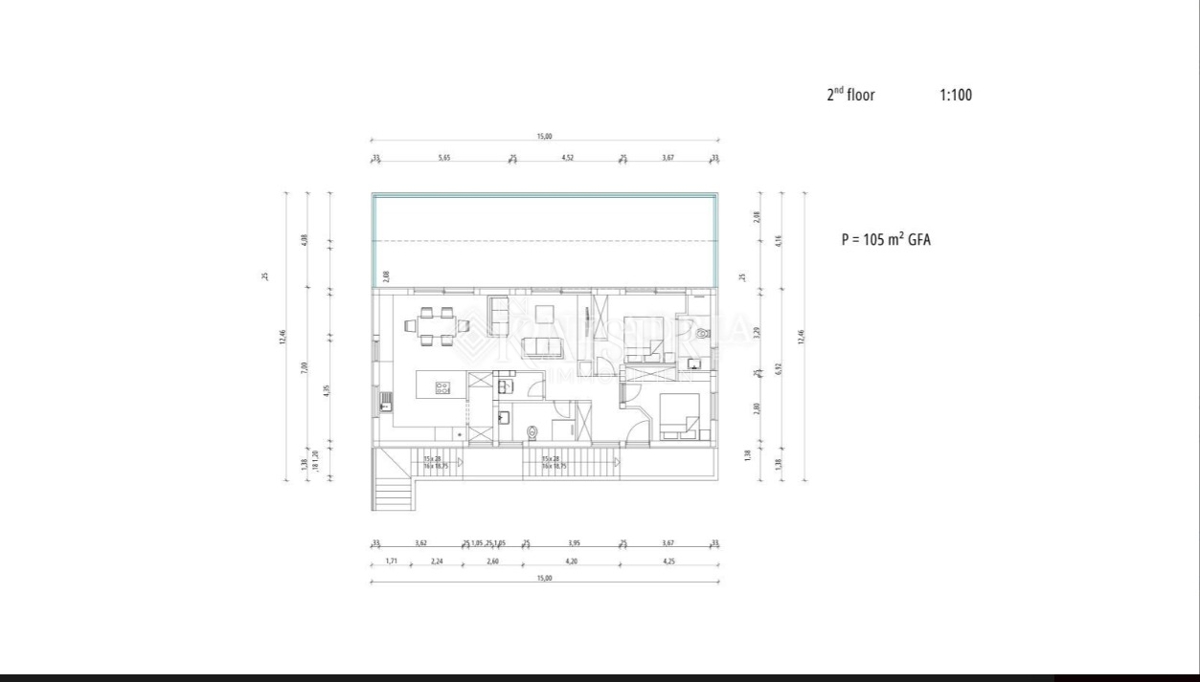 Isola di Rab, Banjol - Attico con vista panoramica
