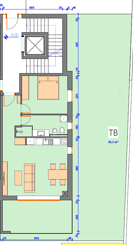 Istria, Umago, dintorni - appartamento in un nuovo edificio, 66m2, 300m dal mare, piano terra