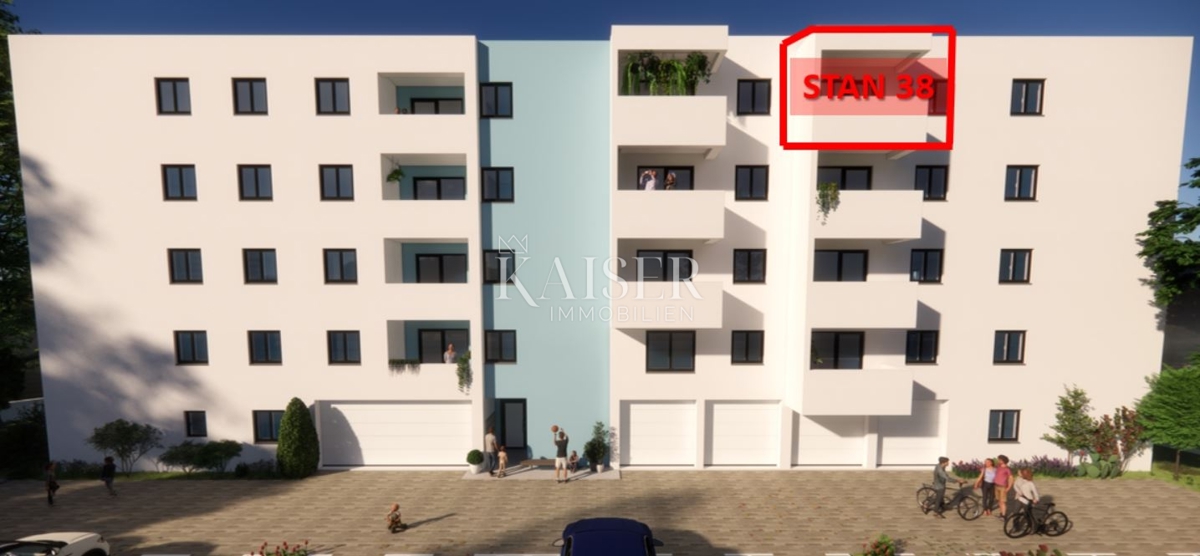 Istria, Pola - moderno appartamento con una camera da letto di 42 m² con balcone