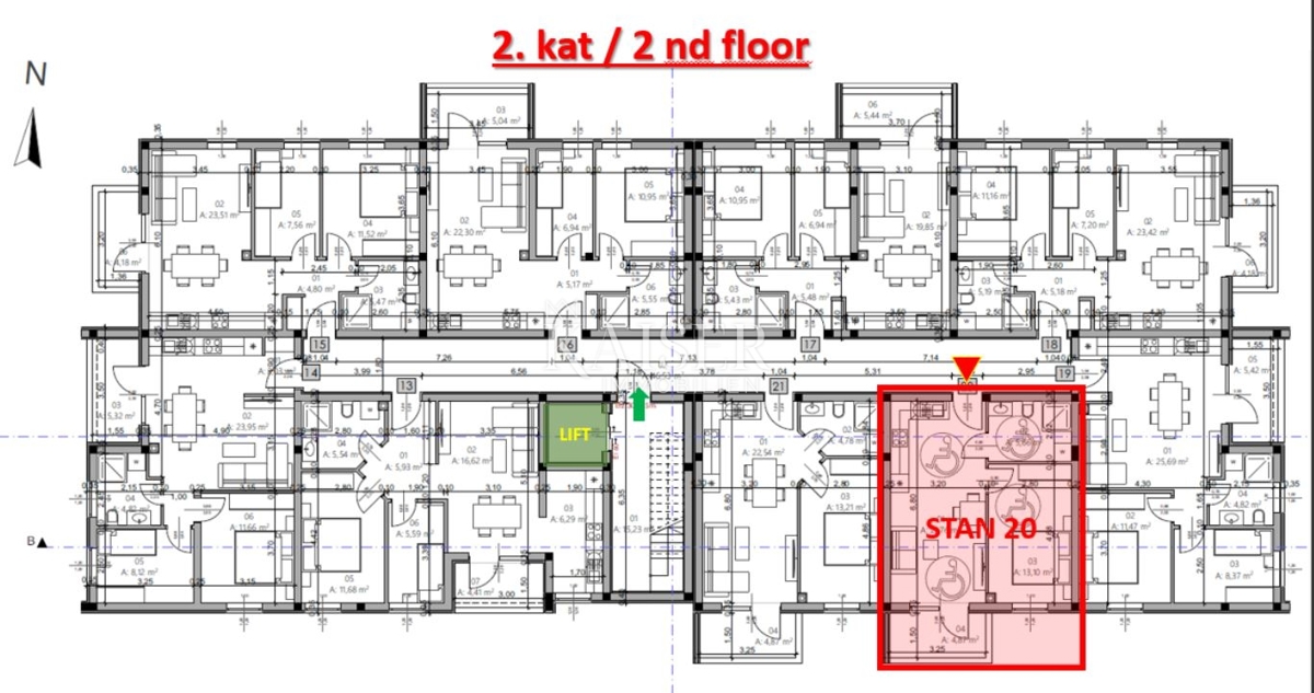 Istria, Pola - moderno appartamento con una camera da letto di 42 m² con balcone