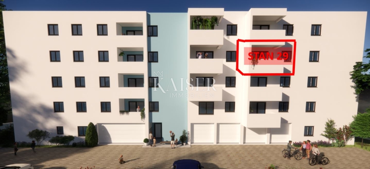 Istria, Pola - moderno appartamento con una camera da letto di 42 m² con balcone