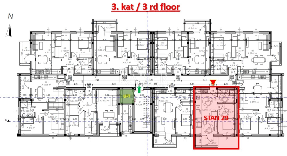 Istria, Pola - moderno appartamento con una camera da letto di 42 m² con balcone