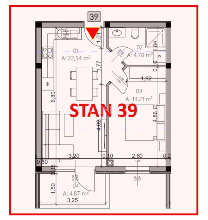 Istria, Pola - moderno appartamento con una camera da letto di 42 m² con balcone