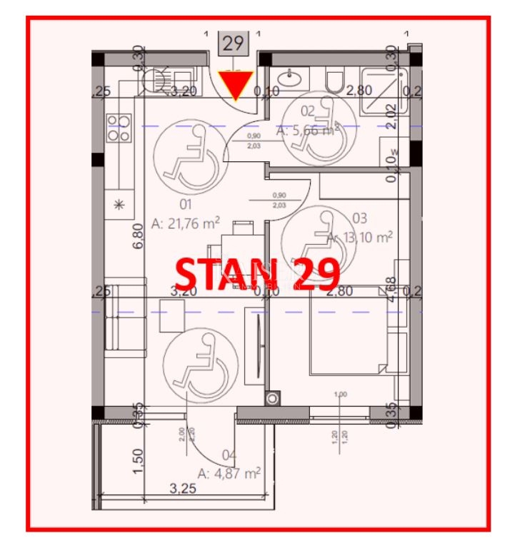 Istria, Pola - moderno appartamento con una camera da letto di 42 m² con balcone