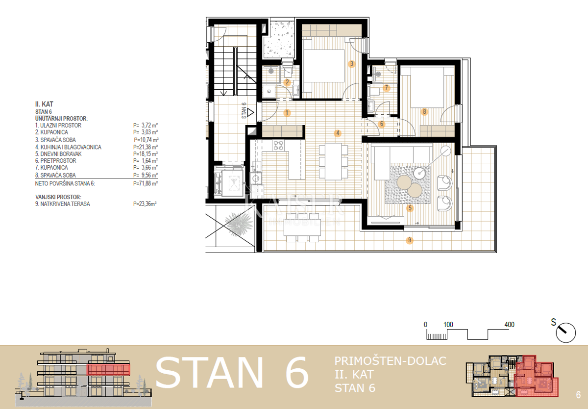 Appartamento Primošten, 83,26m2