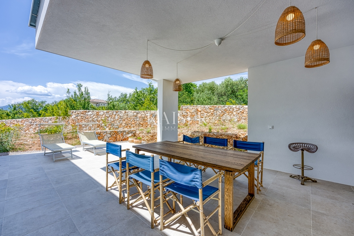 Isola di Krk, dintorni di Krk - bellissima villa con vista mare, 110 m2