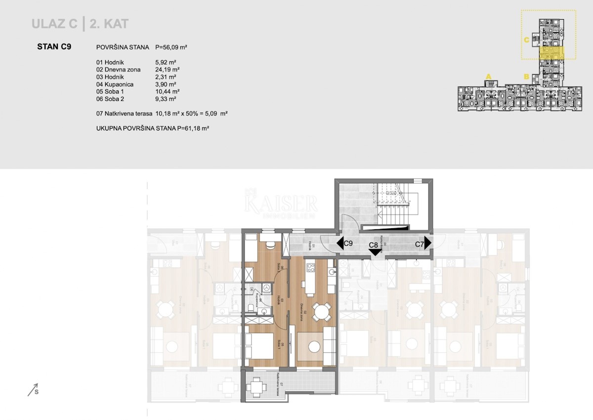 Albona, centro - appartamento con 2 camere da letto e terrazza, 61 m2