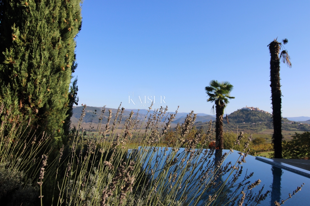 Istria - Motovun, terreno edificabile, vista su Montona