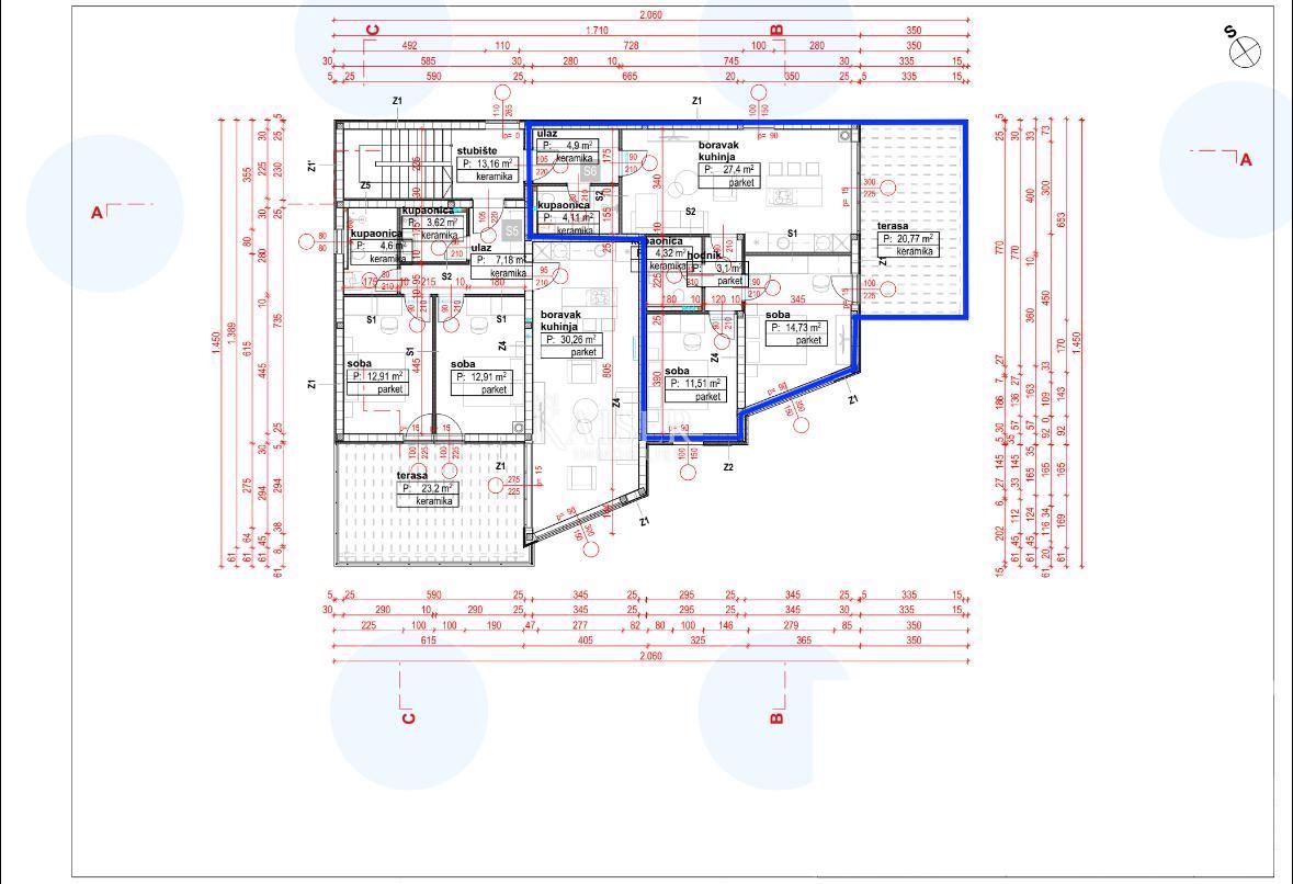 Novi Vinodolski - Appartamento su due piani in una nuova costruzione a 250 m dalla spiaggia (S6)