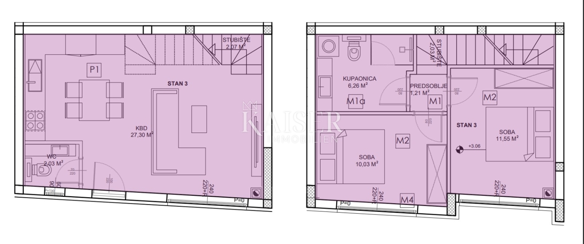 Appartamento Sveti Petar na Moru, Sveti Filip I Jakov, 67,88m2